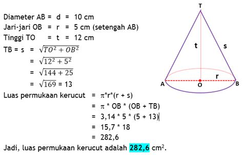 Contoh Soal Luas Permukaan Kerucut Homecare24