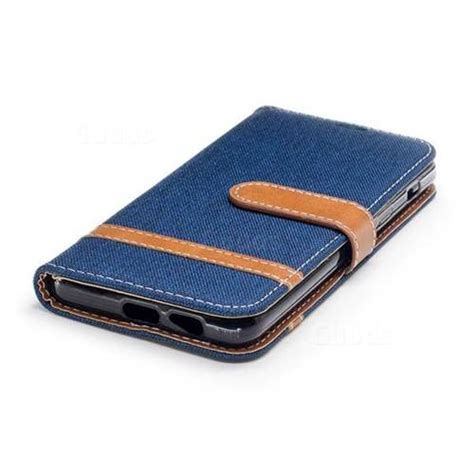 Jeans Cowboy Denim Leather Wallet Case For Samsung Galaxy A8 2018 A530