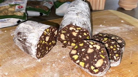 Salame Di Cioccolato Senza Uova Senza Burro Con Frutta Secca E