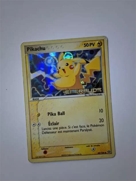 Carte Pok Mon Ex Meraude Pikachu Holographique