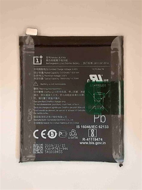 Oneplus T Battery Blp Mah Battery Bank Original Mobile