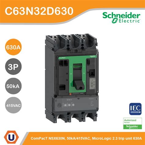 Schneider Electric Circuit Breaker ComPact NSX630N 50kA 415VAC 3