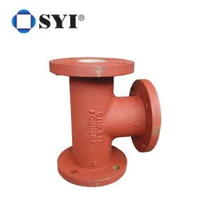 Syi Red Blue Epoxy Coating Awwa C Ductile Iron Flanged Bend Pipe