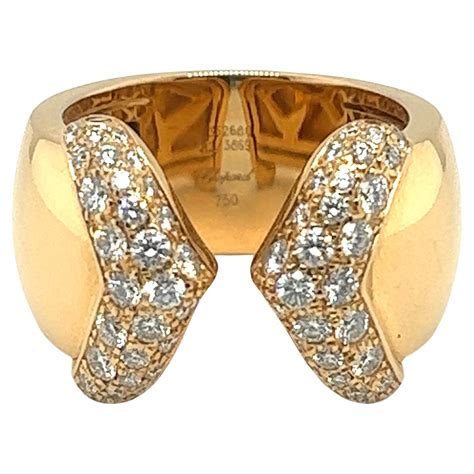 Chopard Casmir 18 Karat Yellow Gold And Diamond Ring For Sale At