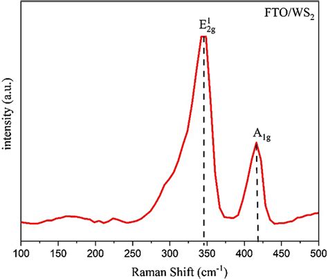 Raman Spectroscopy Of FTO WS2 Nanosheets Whit 532 Nm Laser Excitation