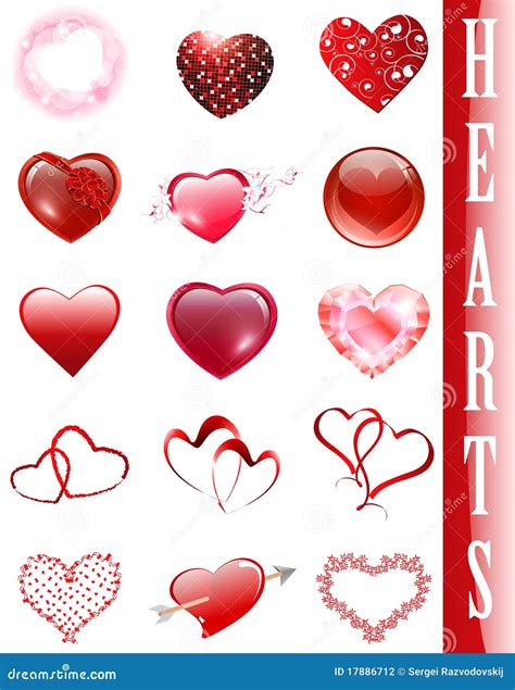 Heart Collection - Vector Illustration - Isolated On Transparent
