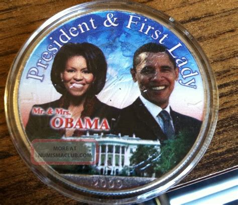 Rare 2009 Colorized 1 Oz American Silver Eagle President Obama And First Lady