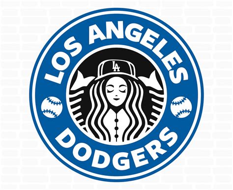 Starbucks Svg Baseball Starbucks Los Angeles Dodgers Svg Etsy