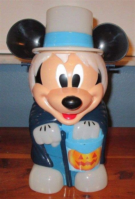 Disney Haunted Mansion Mickey Mouse Hatbox Ghost Popcorn Bucket Glow In