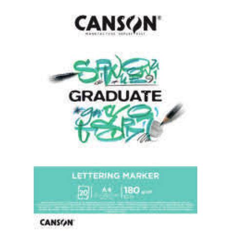 Bloc Graduate Lettering Marker Feuilles Format A De Canson