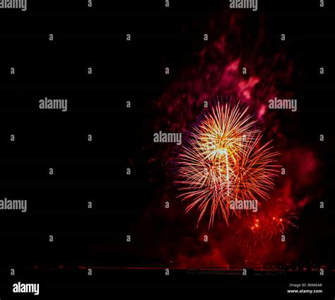 Fireworks display night in London Stock Photo - Alamy