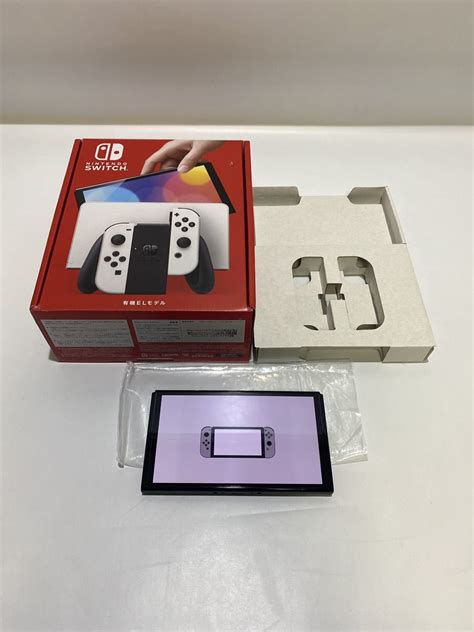 【目立った傷や汚れなし】nintendo Switch 有機el 本体のみ 任天堂 ホワイト Joy Con ドックセット 欠品 1円の落札