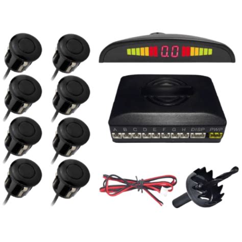 8 Sensor Easy to install Premium Assistant Parking Sensor System Car ...