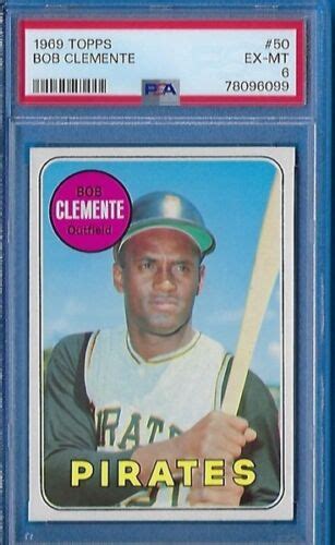 Topps Baseball Roberto Clemente Pittsburgh Pirates Hof Psa