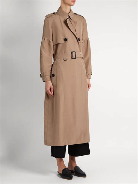 Click Here To Buy Burberry Maythorne Mulberry Silk Trench Coat At Matchesfashioncom Coat