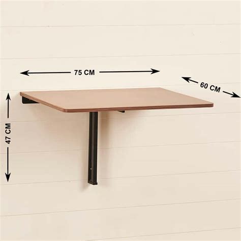 Helios Butterfly Wall Mounted Drop Leaf Table Brown Black