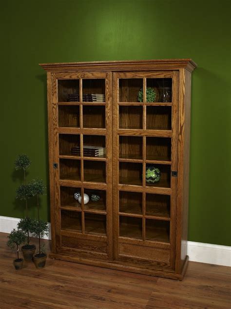 Sliding Door Bookcase | Hubbingtons Furniture