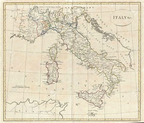 Old map of Italy - Map of Italy old (Southern Europe - Europe)