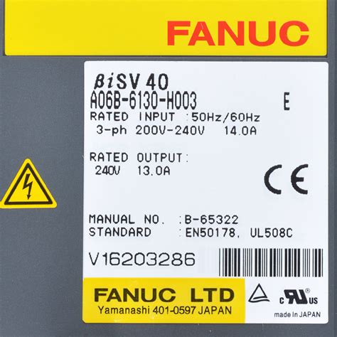 Fanuc Drives A06B 6130 H003 Fanuc BiSV 40 Servo