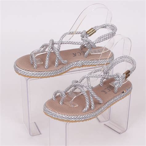 Свежи летни сандали с въжета в сребристо ламе | Sandals, Shoes, Fashion