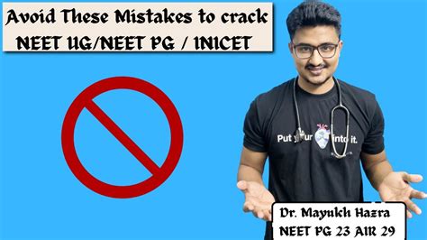 Avoid These Mistakes To Crack Neet Ug Neet Pg Inicet Mbbs Neet