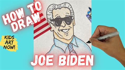 Easy How To Draw President Joe Biden Youtube