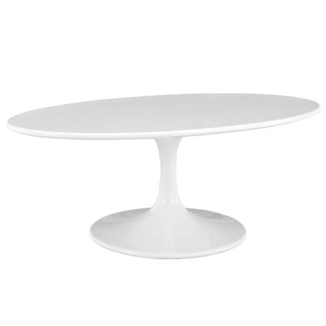 Buy Modern White Oval Coffee Table Lippo