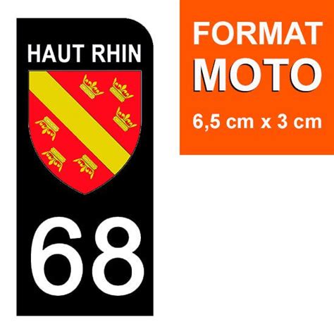 68 HAUT RHIN Stickers Pour Plaque D Immatriculation Disponible Pour