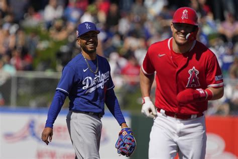 Dodgers News: Mookie Betts Swaps Jerseys With Angels Superstar Mike ...