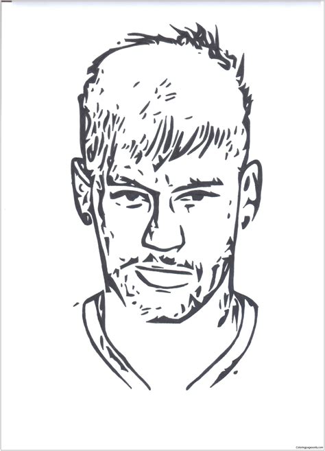 42 páginas para colorear de Neymar ColoringPagesOnly