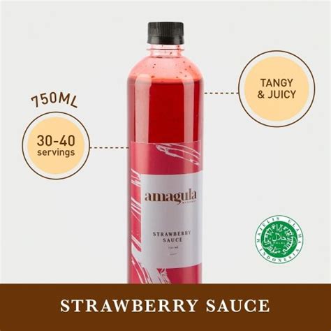 Jual Ml Amagula Strawberry Sauce Halal Syrup Sauce