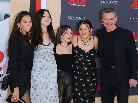 Matt Damon's Daughters Make Rare Appearance At 'Air' Premiere: Photos