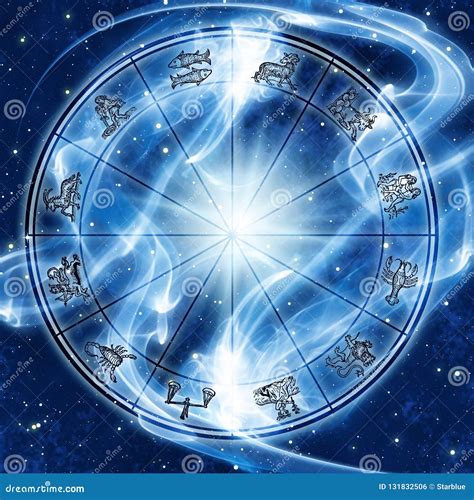 Horoscope With Zodiac Signs Like Astrology Concept Stock Illustration