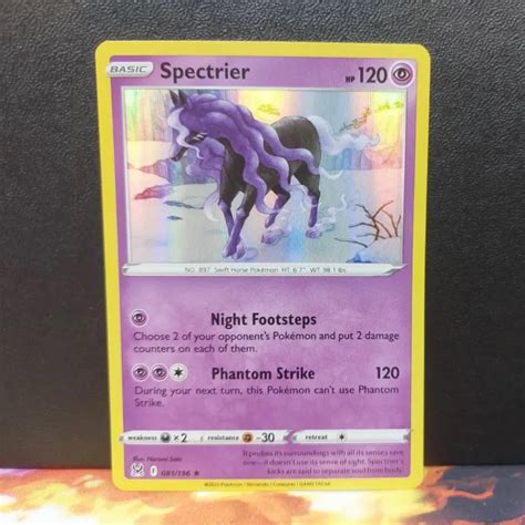 SPECTRIER 081 196 HOLO seltene verlorene Herkunft Pokémon Karte SWSH