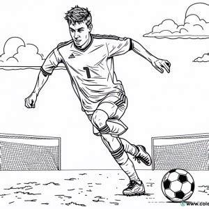 Coloriage du joueur de foot de l équipe de France à Télécharger ou à