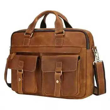 Genuine Leather Messenger Laptop Bags Top Selling Unique Design