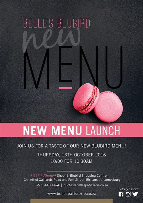 Invitation - Belle's Patisserie New Menu Launch :: Behance