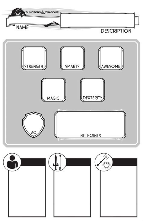 Simple Dnd Character Sheet - Printable Word Searches