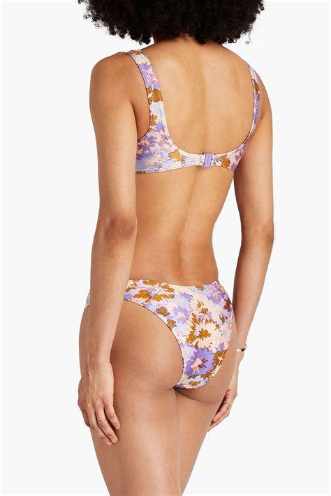 Zimmermann Printed Mid Rise Bikini Briefs The Outnet