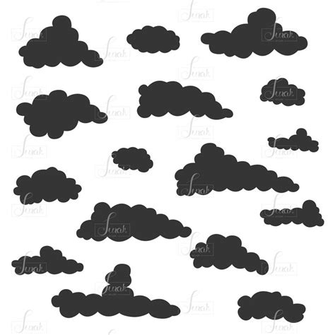 Cloud Silhouette Vector at Vectorified.com | Collection of Cloud ...