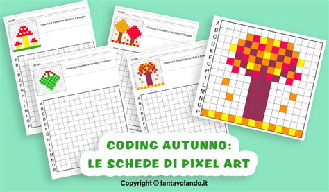 Coding Autunno Schede Di Pixel Art Fantavolando