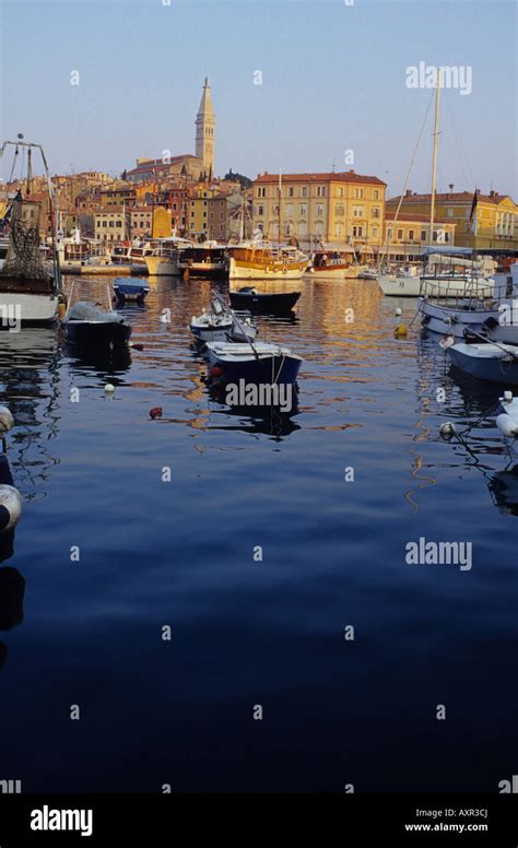 Rovinj Harbour Istria Croatia Stock Photo Alamy