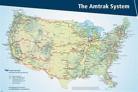 Amtrak Map USA | Printable Map Of USA