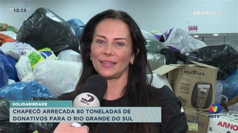 Chapecó arrecada 80 toneladas de donativos para o Rio Grande do Sul