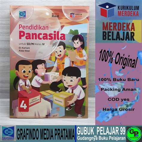 Jual Buku Paket Siswa Pendidikan Pancasila Kelas 4 Sd Mi Kurikulum