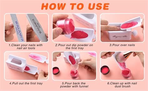 Amazon Dip Powder Recycling Tray System With Cuticle Pusher