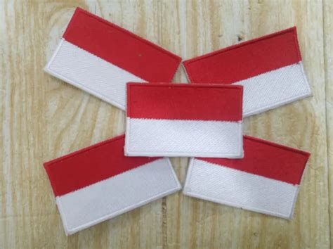 Bendera Indonesia Patch Bordir Bordir Bendera Merah Putih Lazada