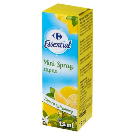 Carrefour Essential Mini Spray Od Wie Acz Zapas Zapach Cytrynowy Ml