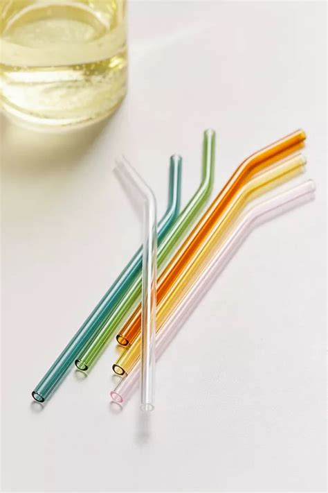 Hay Swirl Glass Sip Straw Set Urban Outfitters