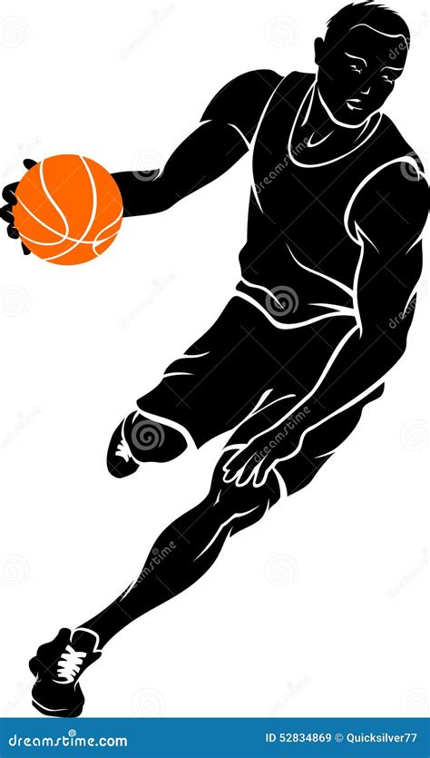 Basketball Dribble Silhouette Stock Vector Image 52834869